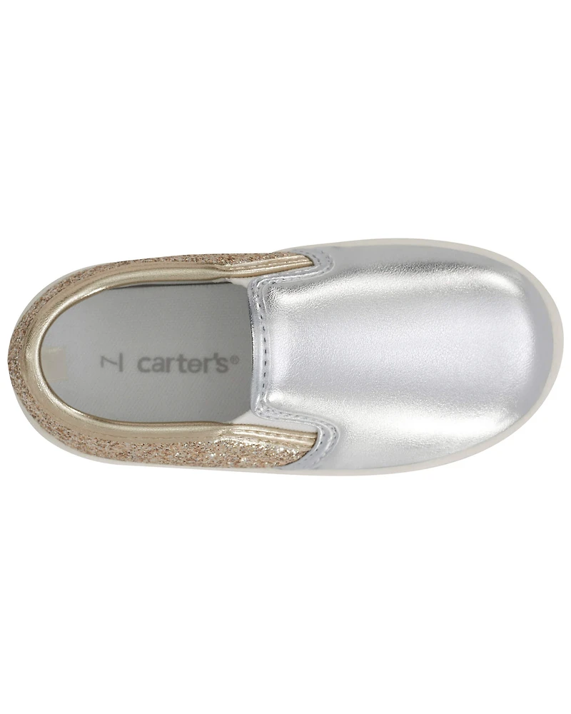 Kid Metallic Slip-On Casual Shoes