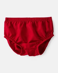 Baby Girl Special Occasion Plaid Print Short-Sleeve Dress - Red