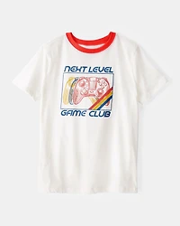 Boys Game Club Short-Sleeve Graphic Tee - White
