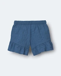 Toddler Girl Ruffle Butterfly Shorts - Slate Blue