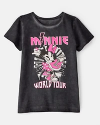 Girls Disney© Minnie Mouse Music Short-Sleeve Graphic Tee - Black/Pink