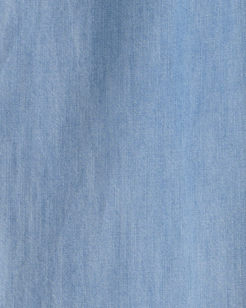 Girls Organic Cotton Chambray Pants