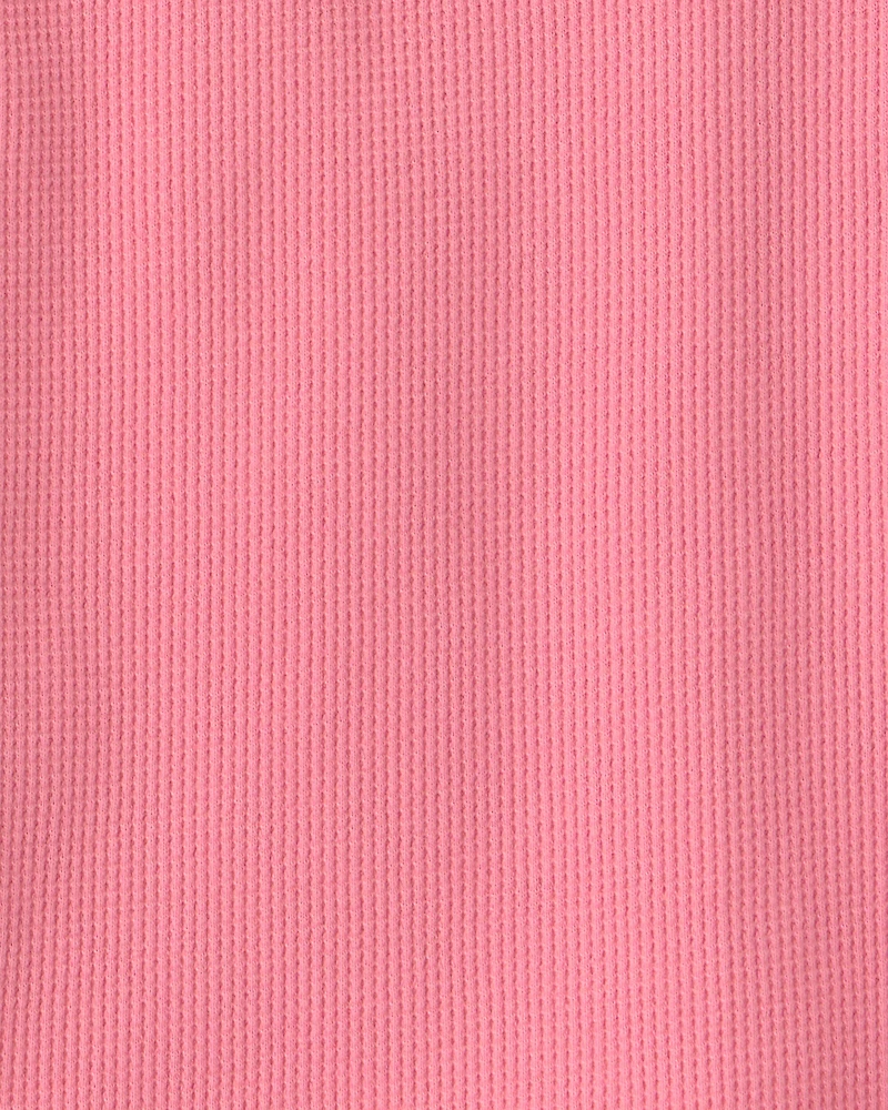 Toddler Girl 2-Piece Organic Cotton Waffle Knit Top & Short Set