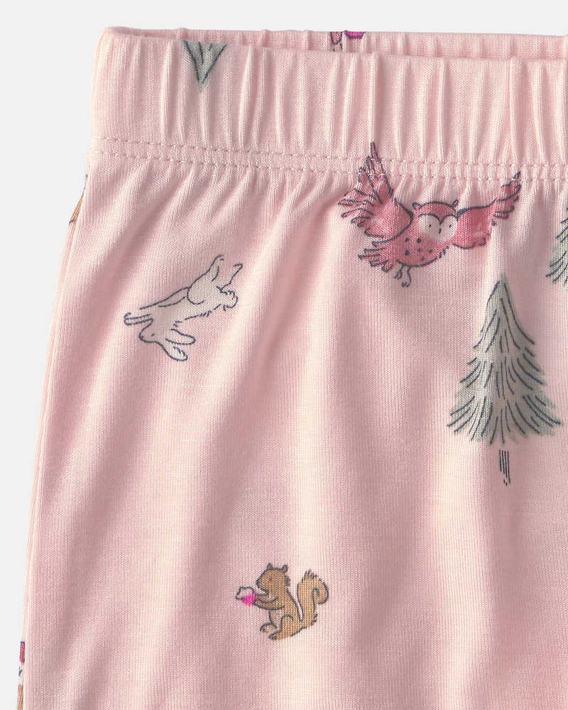 Baby Girl 2-Pack Woodland PurelySoft™ Pull-On Pants - Pink