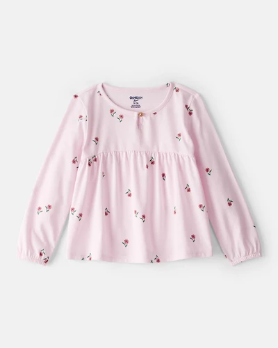 Toddler Girl Floral Top - Pink