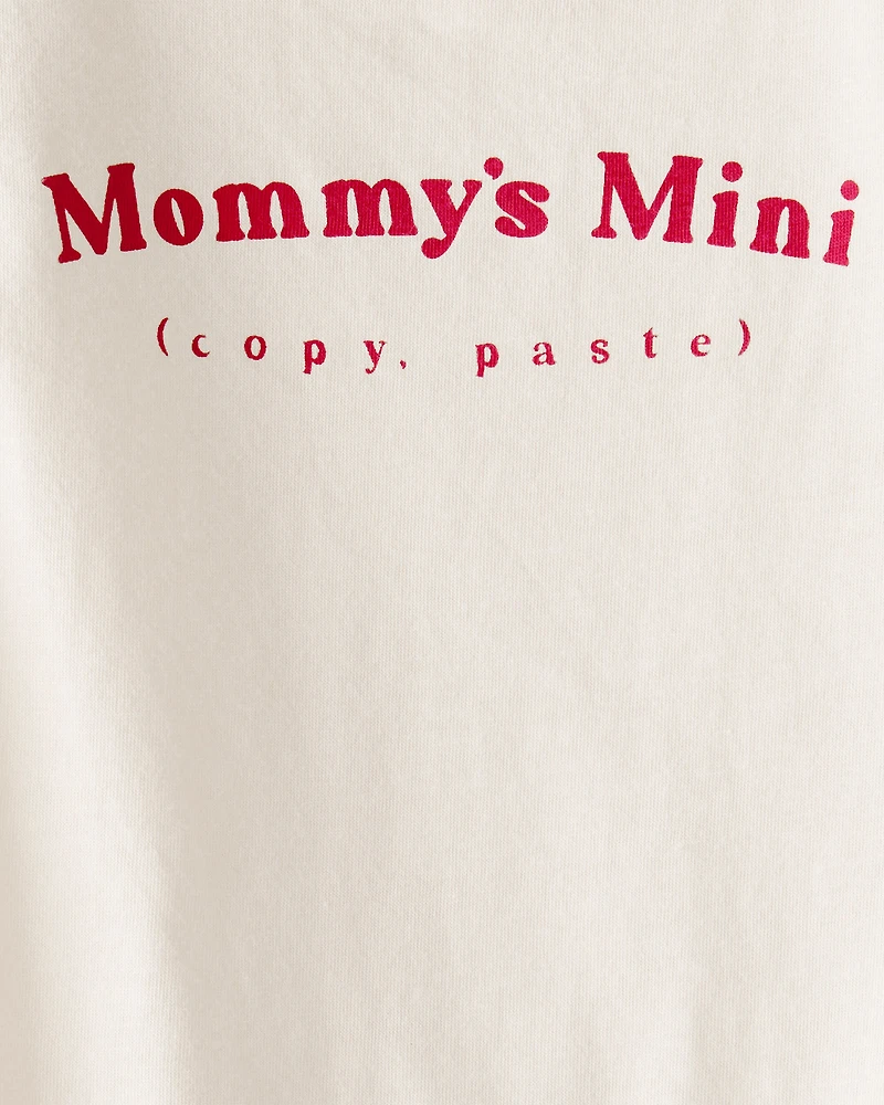 Baby 'Mommy's Mini' Short-Sleeve Graphic Bodysuit - Cream