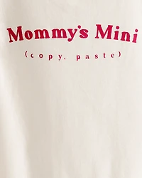 Baby 'Mommy's Mini' Short-Sleeve Graphic Bodysuit - Cream