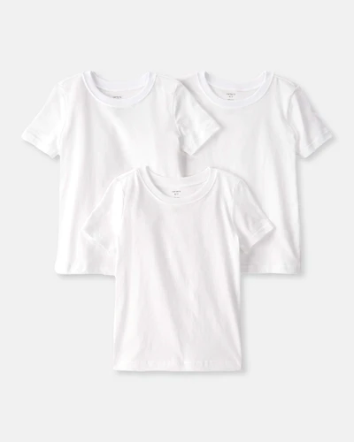 Boys 3-Pack Short-Sleeve Undershirts - White