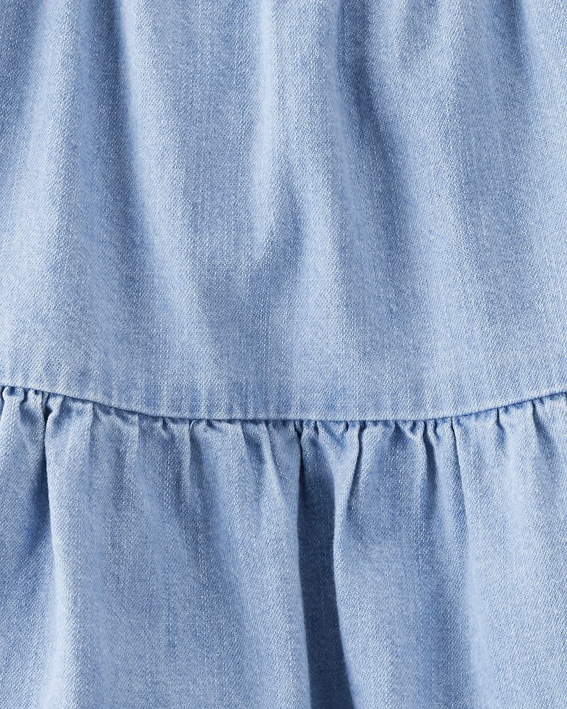 Toddler Girl Organic Cotton Chambray Dress