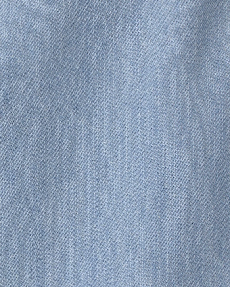 Baby Organic Cotton Chambray Romper