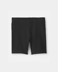 Toddler Girl Solid Bike Shorts - Black