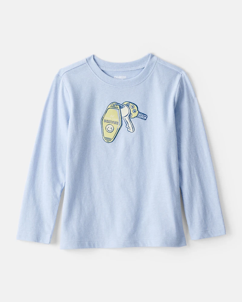 Toddler Boy Car Keys Graphic Tee - Blue