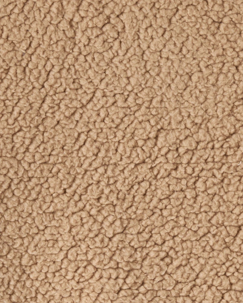 Toddler Boy 2-Piece Sherpa Hoodie & Joggers Set - Brown/Cream