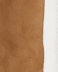 Girls Fleece Sleeveless Vest - Brown
