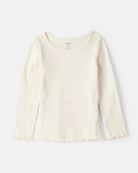 Toddler Girl Hickory Stripe Knit-Like Denim Jumper Set - Blue/Cream