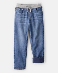 Boys Denim Pull-On Straight Jeans