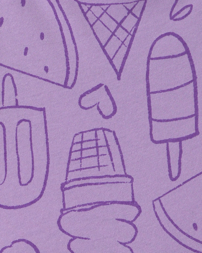 Girls Popsicle Romper - Purple