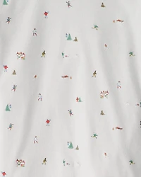 Kid Organic Cotton Pajamas in Frosted Trail Print