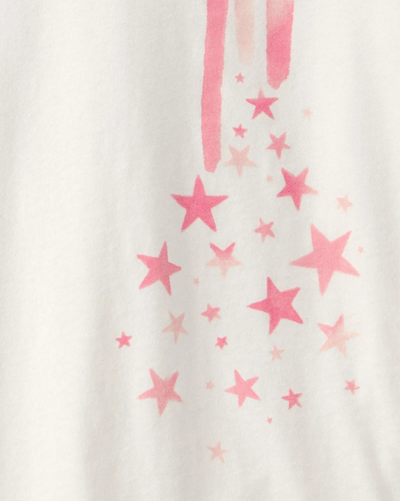 Girls Rainbow Graphic Tee - Ivory