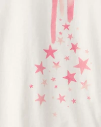 Girls Rainbow Graphic Tee - Ivory