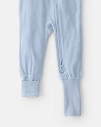 Baby PurelySoft 2-Way Zip 1-Piece Pajama - Blue