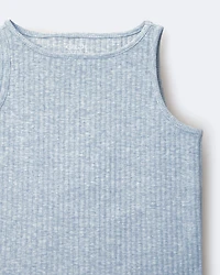 Toddler Girl Ribbed Playtime Tank Top - Heather Grey
