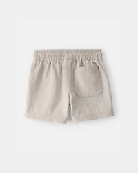 Baby Boy Twill Shorts - Light Khaki