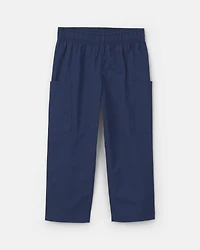 Toddler Boy 2-Piece Chambray Short-Sleeve Top & Pant Set - Cream/Blue