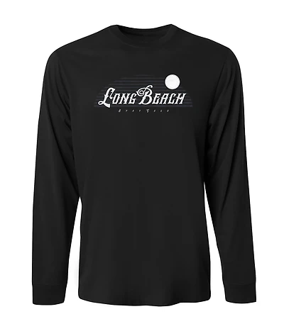 Long Beach Stay Gold Sleeve Tee