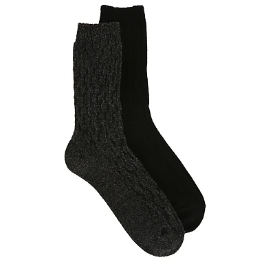 Women's 2 Pack Luxe Ultra Soft Crew Socks