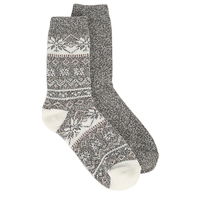 Women's 2 Pack Luxe Ultra Soft Crew Socks