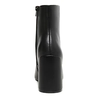 Women's While Block Heel Bootie