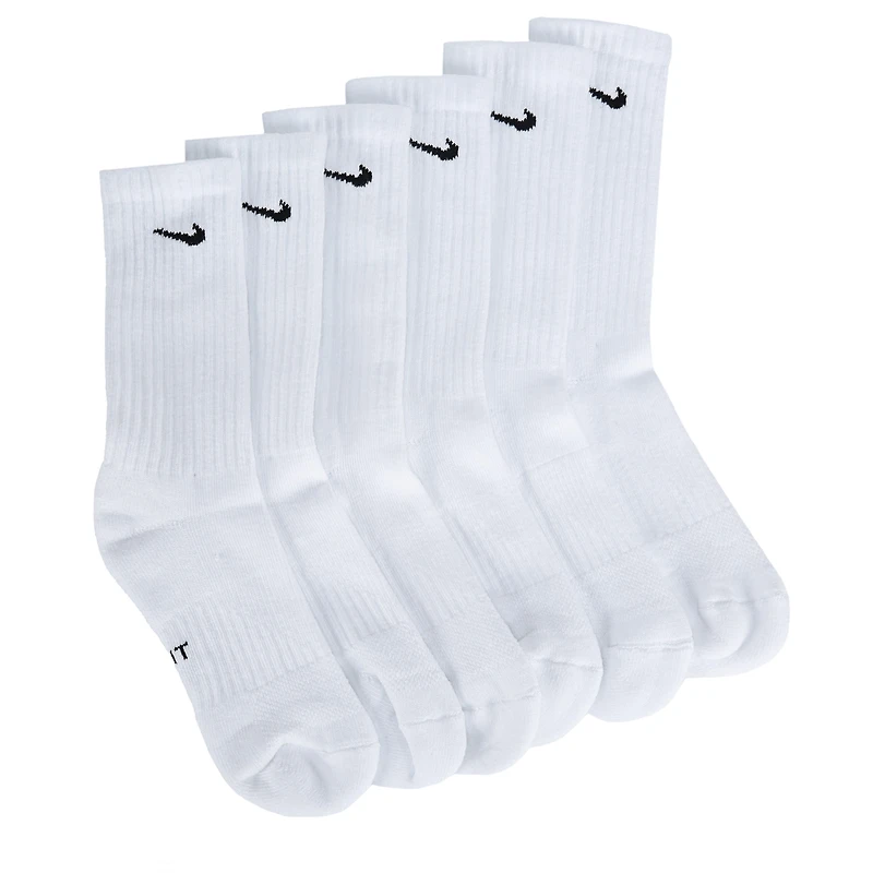 Kids' 6 Pack Youth Medium Cushioned Crew Socks
