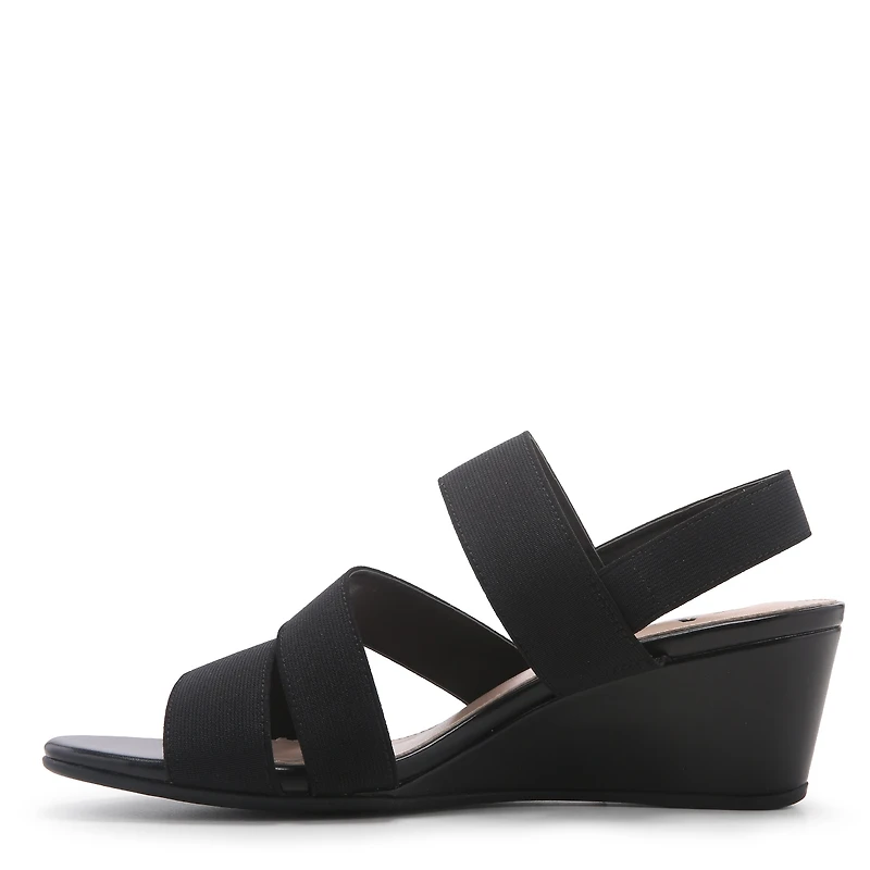 Women's Anna Elastic Strap Wedge Sandal