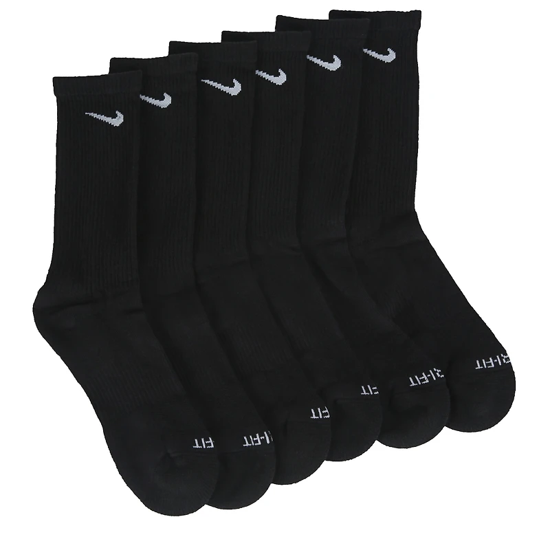 Men's 6 Pack Large Everyday Plus Cushion Crew Socks