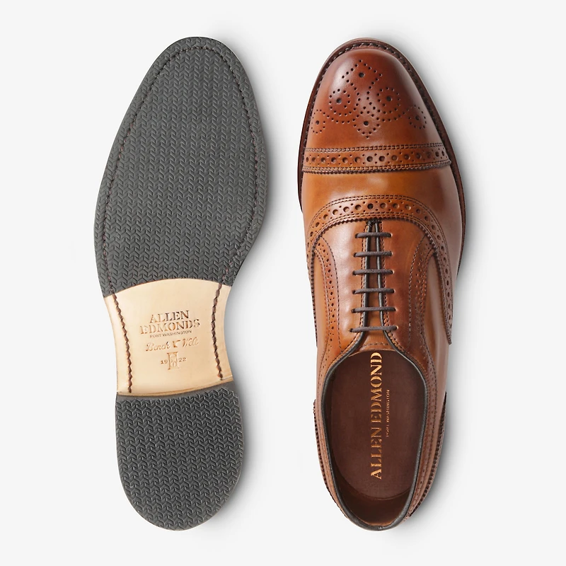 Strand Cap-toe Oxford Dress Shoe with Combination Tap Sole