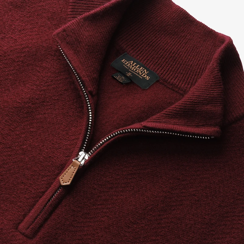 Allen Edmonds Wool-cashmere Quarter-zip Sweater