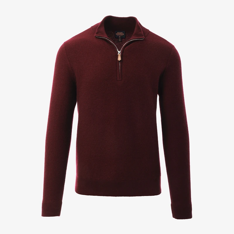 Allen Edmonds Wool-cashmere Quarter-zip Sweater