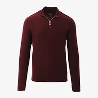 Allen Edmonds Wool-cashmere Quarter-zip Sweater