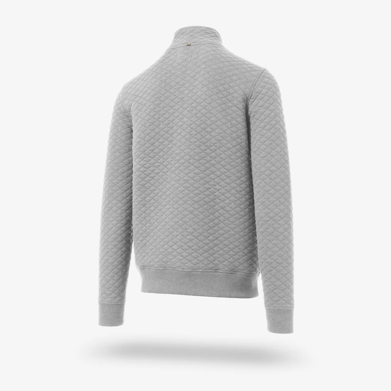 Billy Reid Diamond Quilted Half-zip Sweatshirt