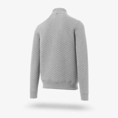 Billy Reid Diamond Quilted Half-zip Sweatshirt