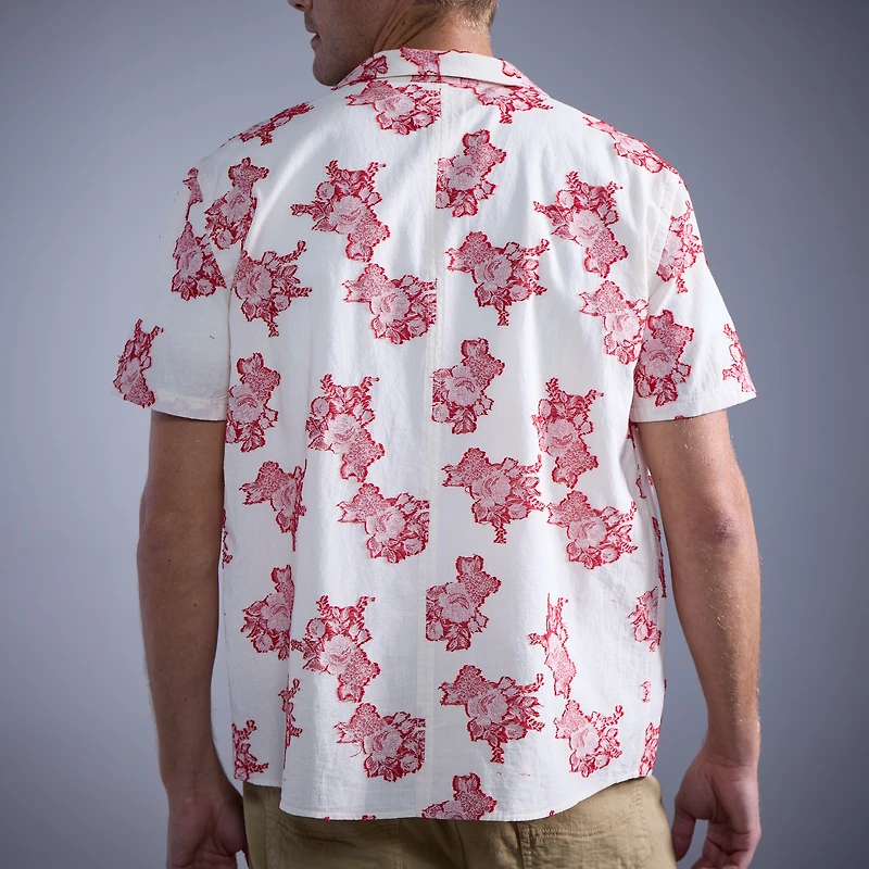 Billy Reid Floral Jacquard Short-sleeve Shirt