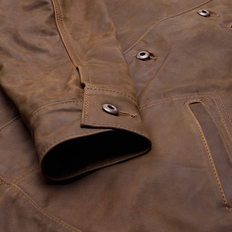 Schott® N.Y.C. X Allen Edmonds Leather Barn Jacket