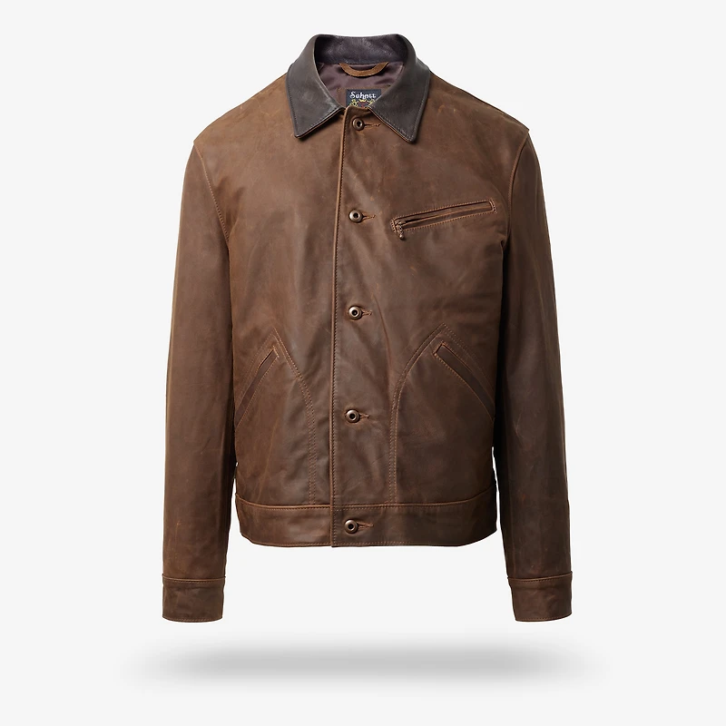 Schott® N.Y.C. X Allen Edmonds Leather Barn Jacket
