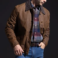 Schott® N.Y.C. X Allen Edmonds Leather Barn Jacket