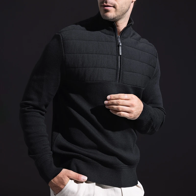 Bugatchi Quarter-zip Long-sleeve Sweater