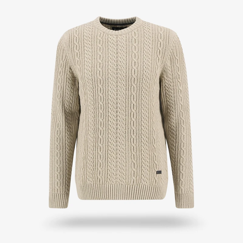 Barbour Lowfen Cable-knit Crewneck Sweater