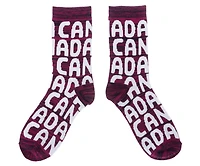 Pink Canada Wrapped Text Socks
