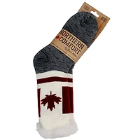 Warm Socks Canadian Flag Adult