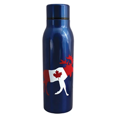 Insulated Water Bottle Moose Flag